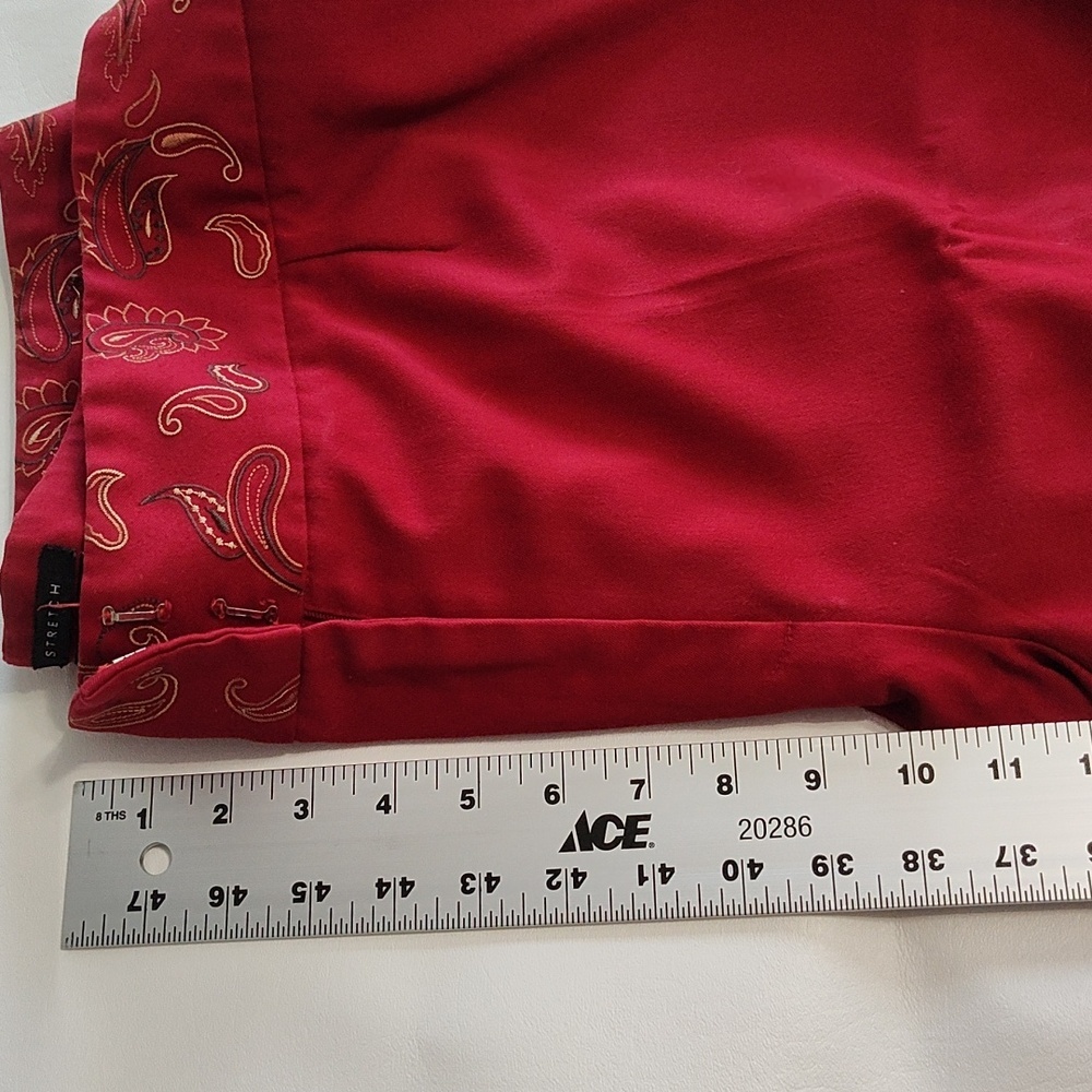 Norton McNaughton Wide Leg Dress Pants Size 20W Burgundy Wine Red Trousers - Picture 6 of 14